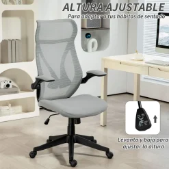 Silla de oficina Álex Homcom basculante altura regulable 113-121x66x66 cm