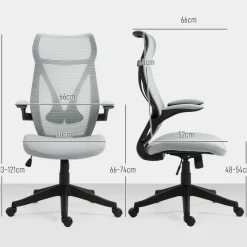 Silla de oficina Álex Homcom basculante altura regulable 113-121x66x66 cm