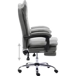 Silla de oficina Linna con reposapiés reclinable 113-120x64x68 cm
