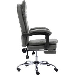 Silla de oficina Linna con reposapiés reclinable 113-120x64x68 cm
