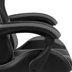 Silla de oficina Marlon altura regulable + reclinable + reposacabezas negro/gris 115-130x62x69 cm