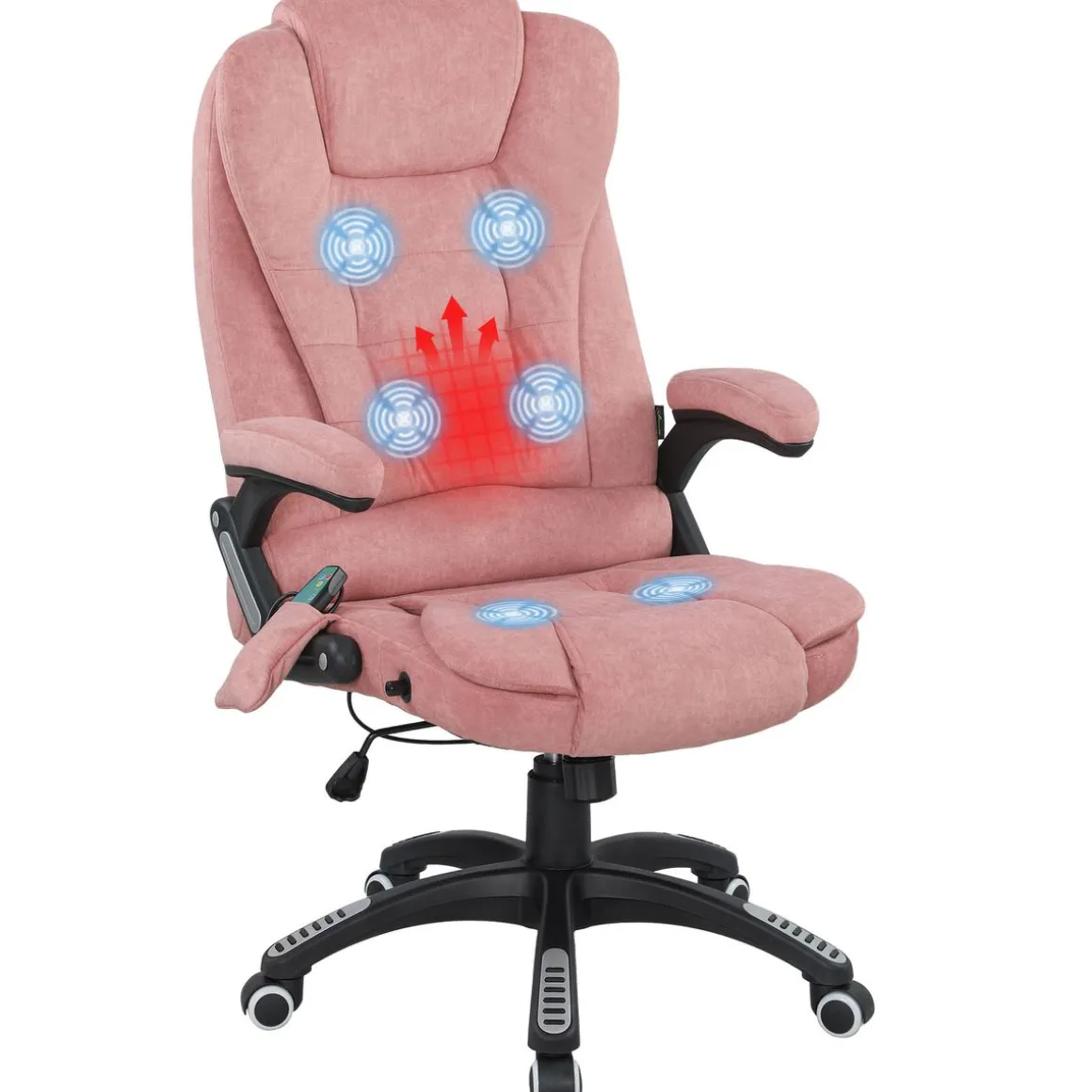 Silla de oficina Myrna Vinsetto altura regulable y función masaje 110-120x68x72 cm