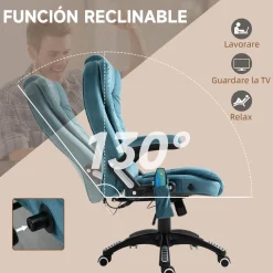 Silla de oficina Myrna Vinsetto altura regulable y función masaje 110-120x68x72 cm