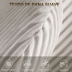 Silla de oficina Nieves Homcom giratoria + reposacabezas ajustable gris 104x74x70 cm