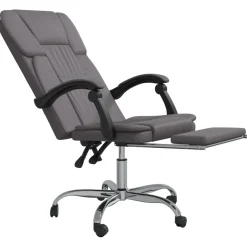 Silla de oficina Nusar reclinable con reposapiés 112,5-122x63x56 cm