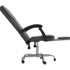 Silla de oficina Nusar reclinable con reposapiés 112,5-122x63x56 cm