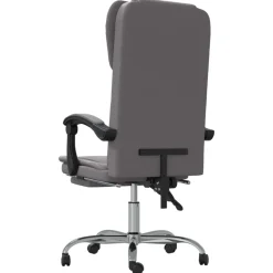 Silla de oficina Nusar reclinable con reposapiés 112,5-122x63x56 cm
