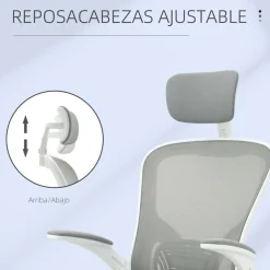 Silla de oficina Ousby Vinsetto altura ajustable 114-122x65x64 cm