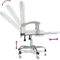 Silla de oficina Pulssar reclinable con reposapiés 112,5-122x63x56 cm