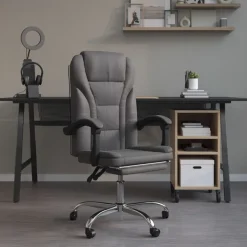 Silla de oficina Pulssar reclinable con reposapiés 112,5-122x63x56 cm