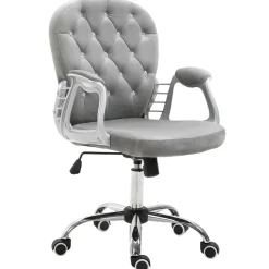 Silla de oficina Rebeca Vinsetto ajustable gris 93-103x59,5x60,5 cm