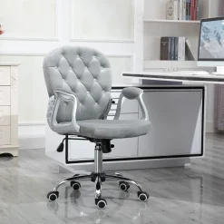 Silla de oficina Rebeca Vinsetto ajustable gris 93-103x59,5x60,5 cm