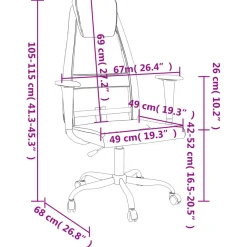 Silla de oficina Remo altura ajustable con reposabrazos 105-115x67x68 cm