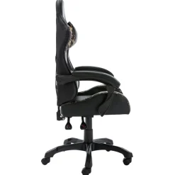 Silla de oficina Rocky altura regulable + cojines negro 117-125x68x56 cm
