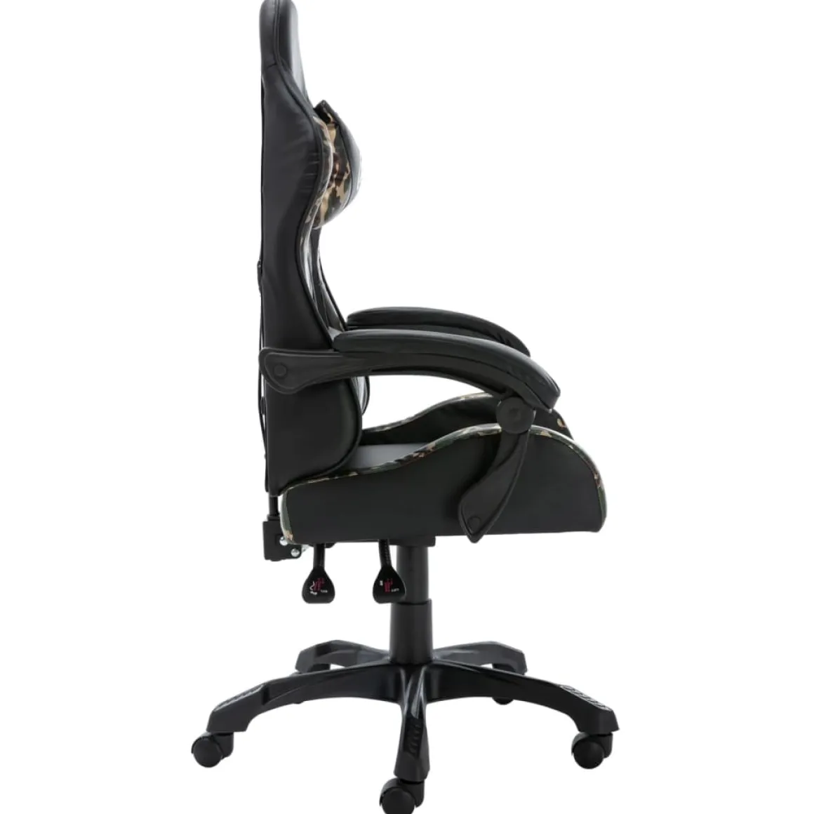 Silla de oficina Rocky altura regulable + cojines negro 117-125x68x56 cm