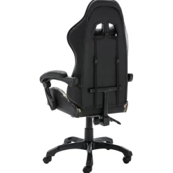 Silla de oficina Rocky altura regulable + cojines negro 117-125x68x56 cm