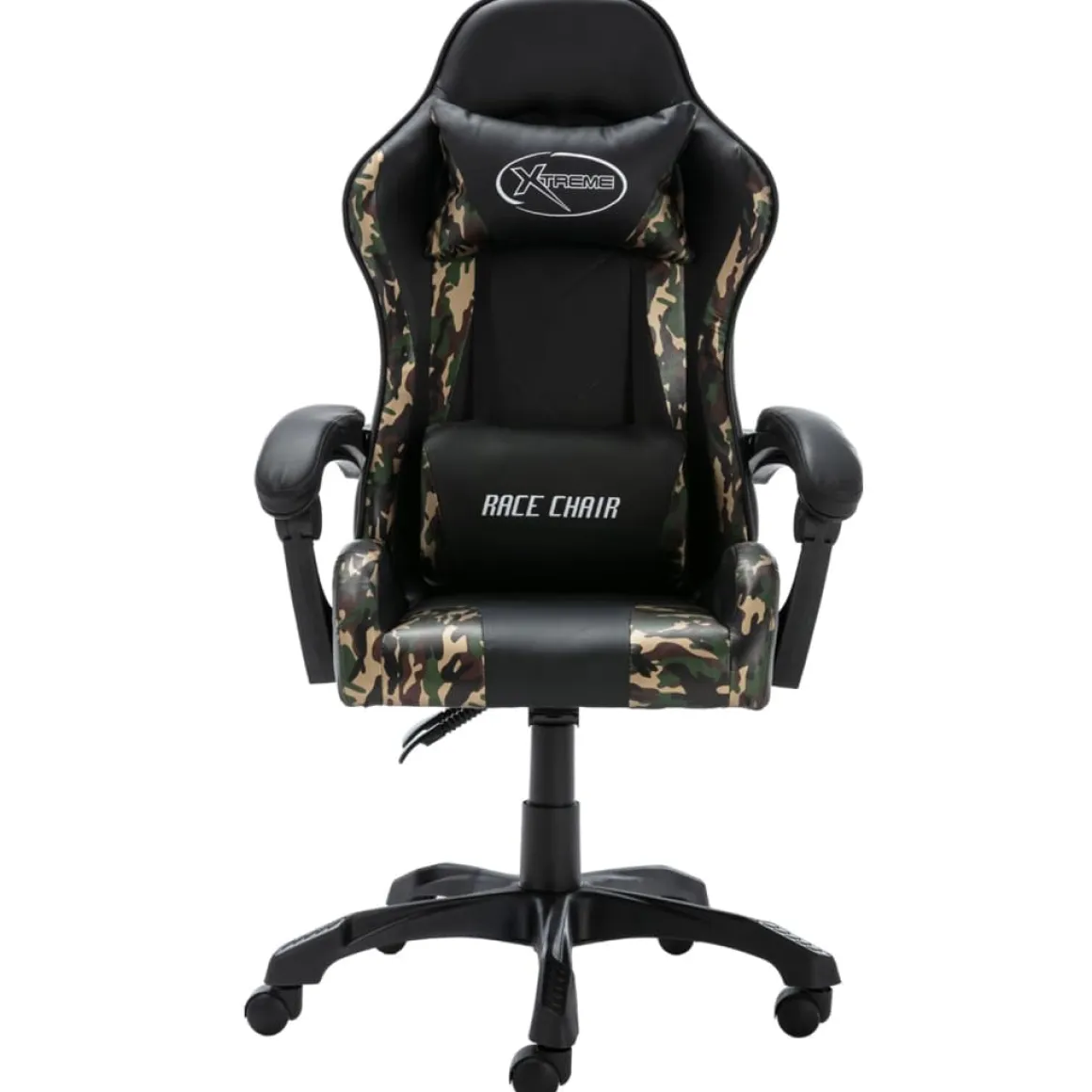 Silla de oficina Rocky altura regulable + cojines negro 117-125x68x56 cm