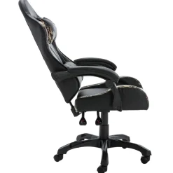 Silla de oficina Rocky altura regulable + cojines negro 117-125x68x56 cm