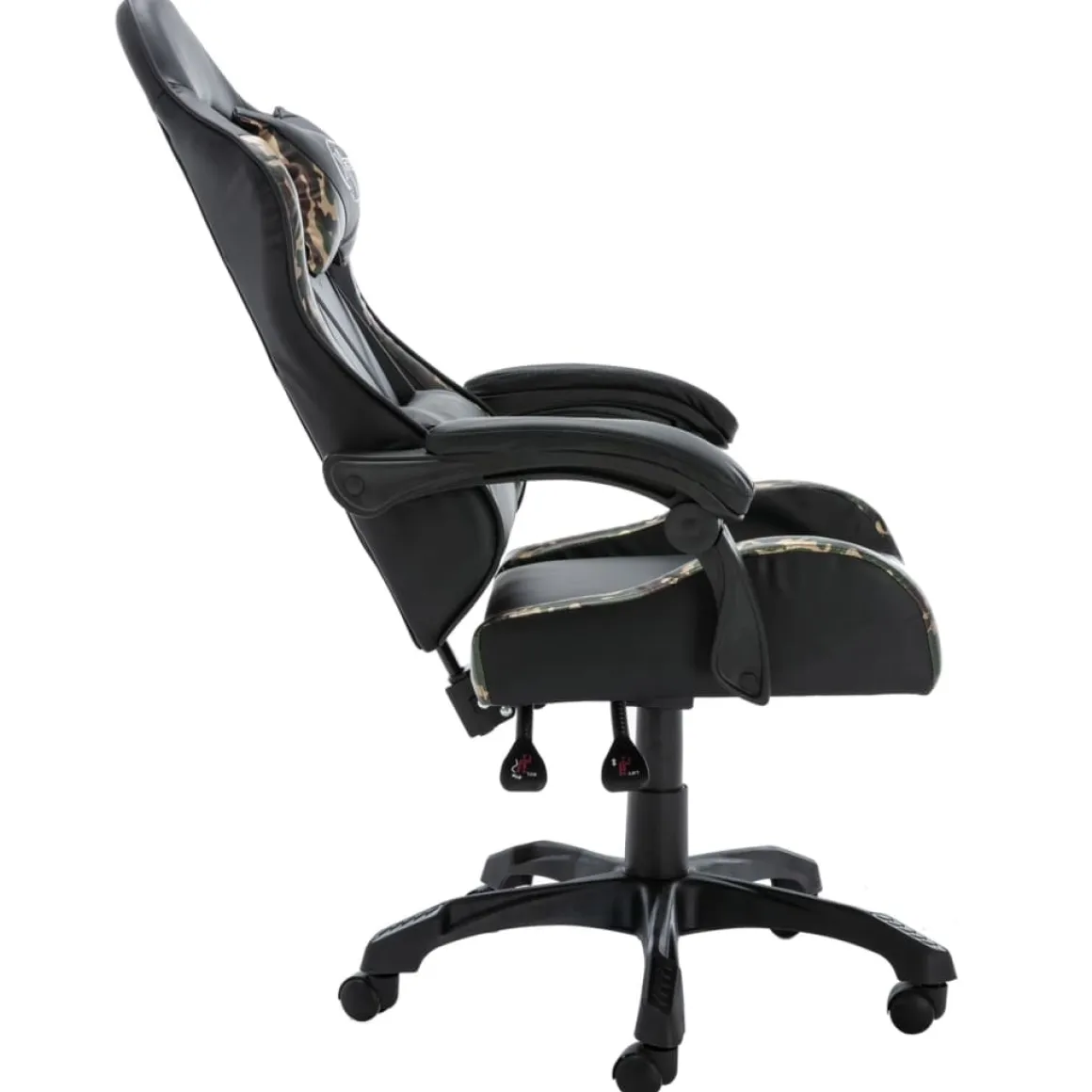 Silla de oficina Rocky altura regulable + cojines negro 117-125x68x56 cm