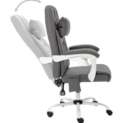Silla de oficina Root función masaje reclinable 112-121x60x64 cm