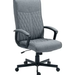 Silla de oficina Rosa Vinsetto altura regulable respaldo reclinable gris 102-112,5x72x65 cm