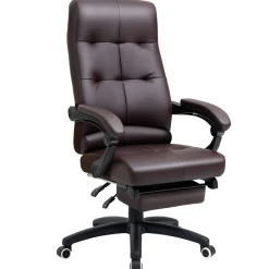 Silla de oficina Ryton Vinsetto reclinable con altura ajustable marrón 118-125x65x65 cm