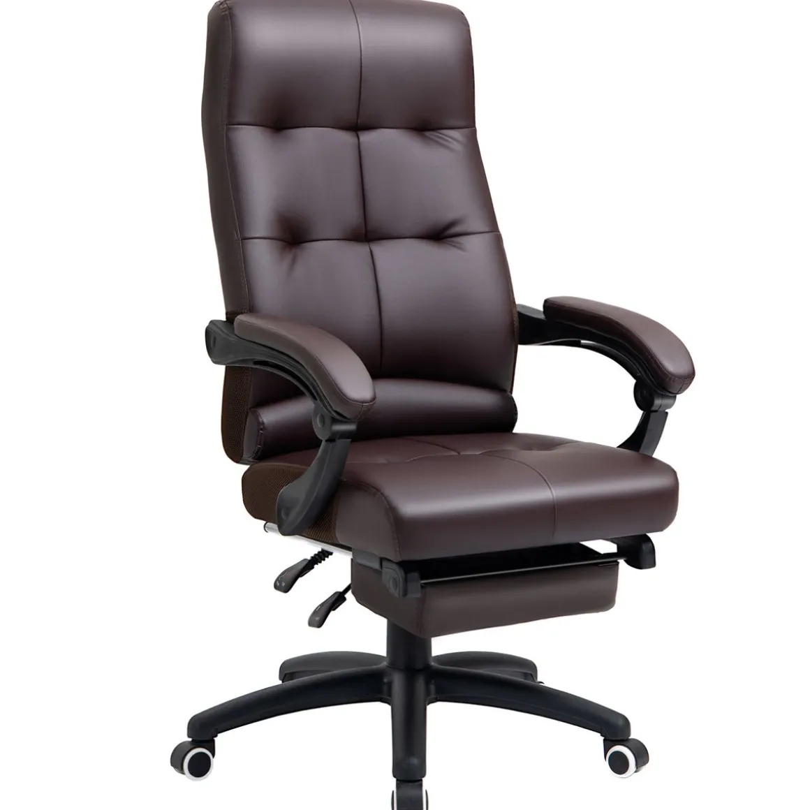 Silla de oficina Ryton Vinsetto reclinable con altura ajustable marrón 118-125x65x65 cm