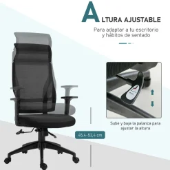 Silla de oficina Salu Vinsetto altura ajustable reclinable 120,9-128,9x64x61 cm