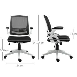 Silla de oficina Samdo Vinsetto con reposabrazos altura ajustable negro 94-104x61x61 cm