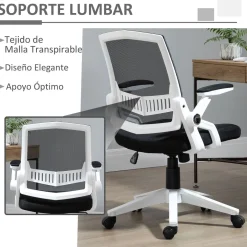 Silla de oficina Samdo Vinsetto con reposabrazos altura ajustable negro 94-104x61x61 cm