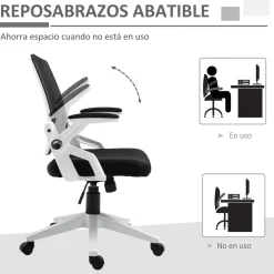 Silla de oficina Samdo Vinsetto con reposabrazos altura ajustable negro 94-104x61x61 cm
