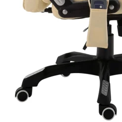 Silla de oficina Stanlow función masaje + calefacción crema 110-119x64x71 cm