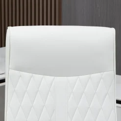 Silla de oficina Suculenta Vinsetto altura ajustable respaldo inclinable crema 102-112,5x72x65 cm