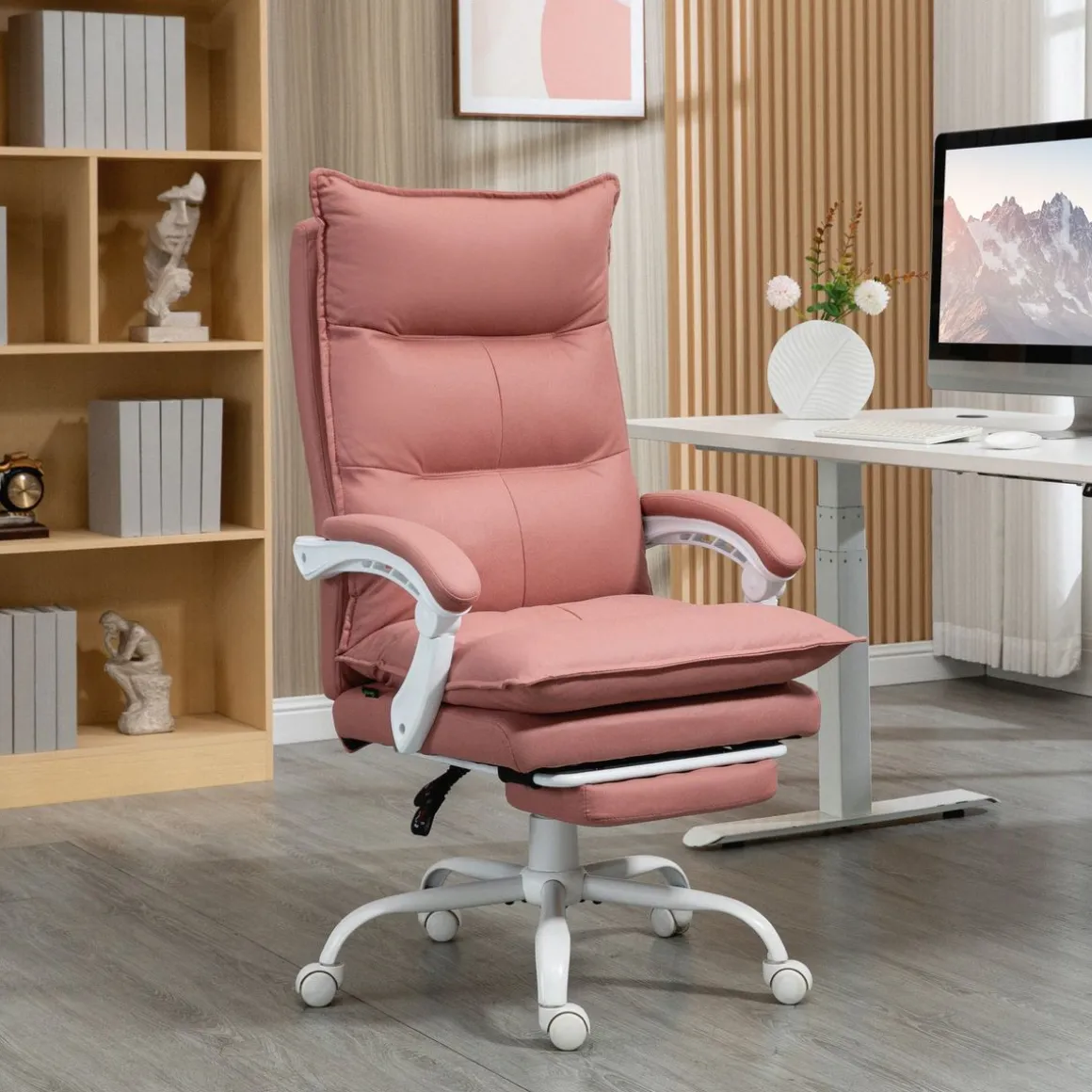 Silla de oficina Tebhe Vinsetto función masaje 5 modos 114-121,5x66x74 cm
