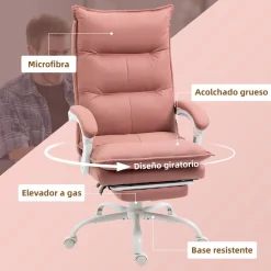 Silla de oficina Tebhe Vinsetto función masaje 5 modos 114-121,5x66x74 cm