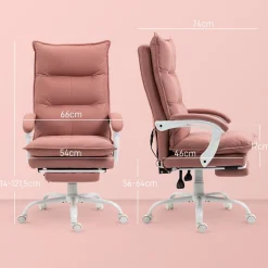 Silla de oficina Tebhe Vinsetto función masaje 5 modos 114-121,5x66x74 cm