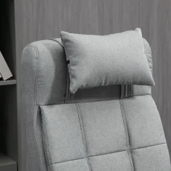 Silla de oficina Wono Vinsetto altura ajustable con reposapiés gris 112-120x66x76 cm