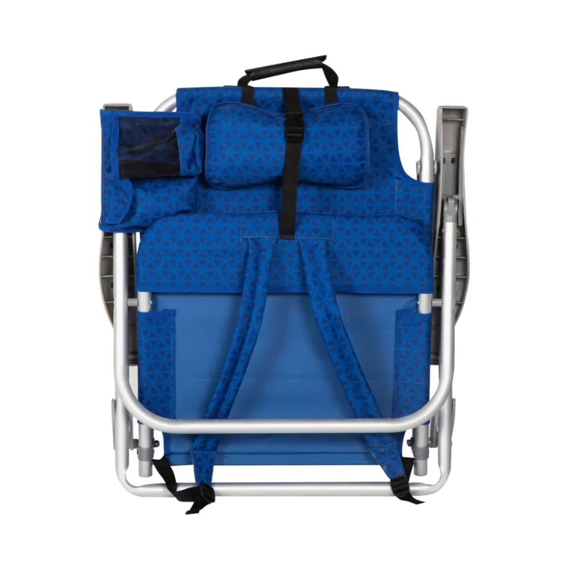 Silla de playa Aktive reclinable 5 posiciones + reposacabezas azul