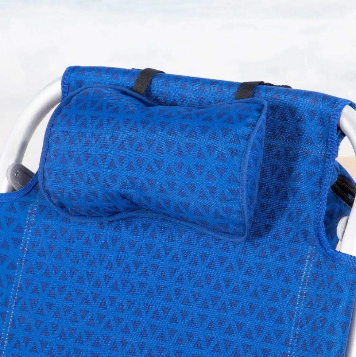 Silla de playa Aktive reclinable 5 posiciones + reposacabezas azul