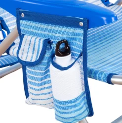 Silla de playa Mallorca Aktive cojín + bolsillos + asa azul claro