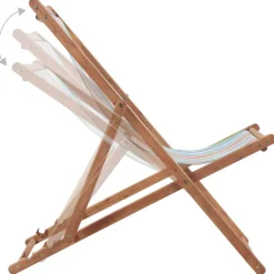 Silla de playa VidaXL plegable con respaldo reclinable 90x60,5x98,5 cm