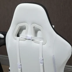 Silla gaming Blane Vinsetto altura regulable con reposapiés blanco 121-129x65x65 cm