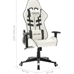 Silla gaming Cumbre altura ajustable con reposacabezas 123-133x67x61 cm