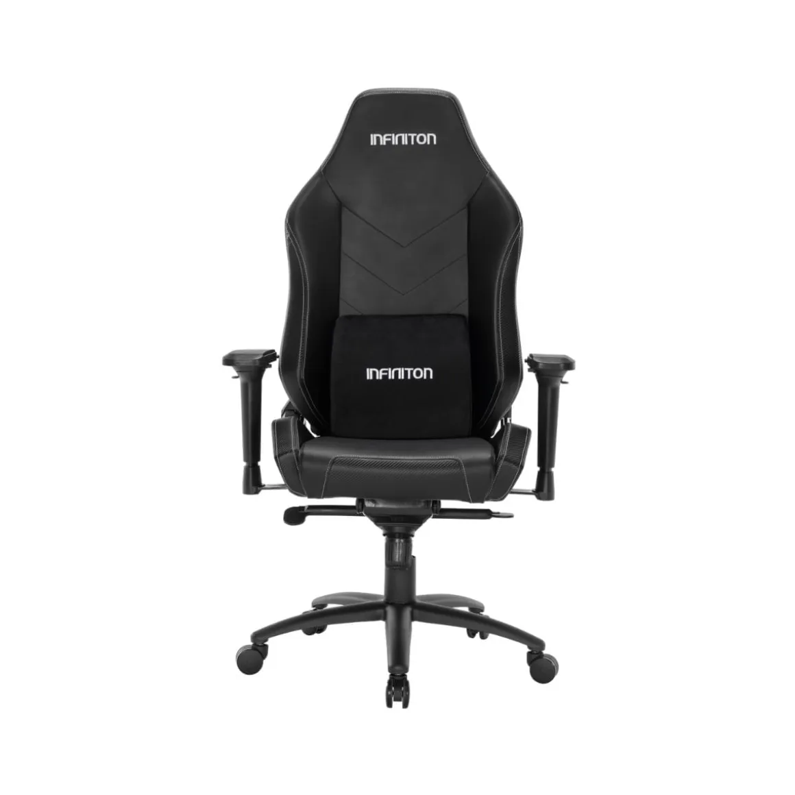 Silla gaming Infiniton GSEAT-MS reclinable 180º con cojín lumbar negro 131-141x75x48-58 cm
