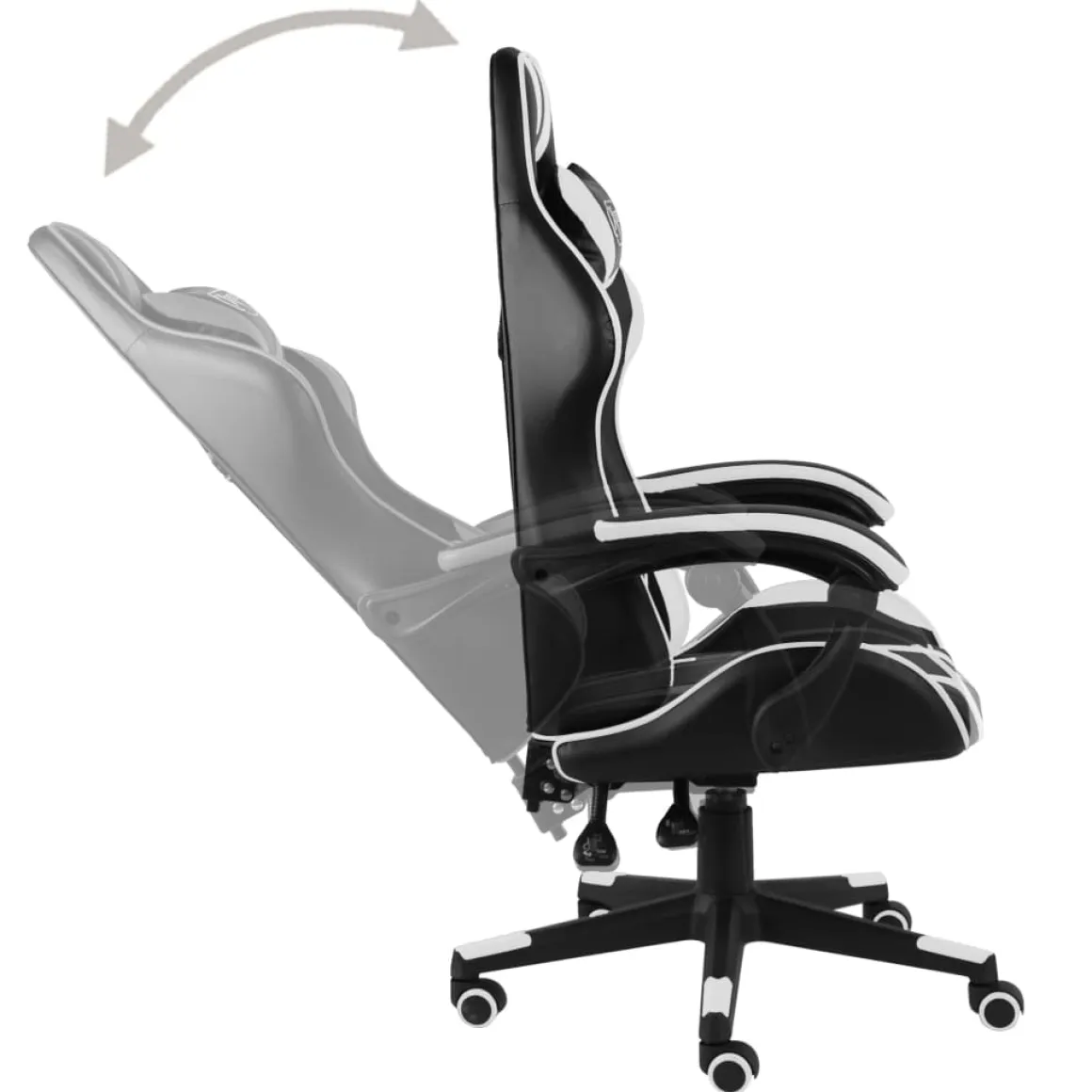 Silla gaming Louren altura regulable con reposacabezas 115-160x62x69 cm