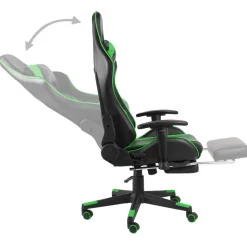 Silla gaming Power con reposapiés inclinable 123-133x68x69 cm
