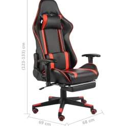 Silla gaming Power con reposapiés inclinable 123-133x68x69 cm