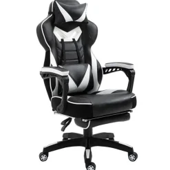 Silla gaming regulable con reposapiés