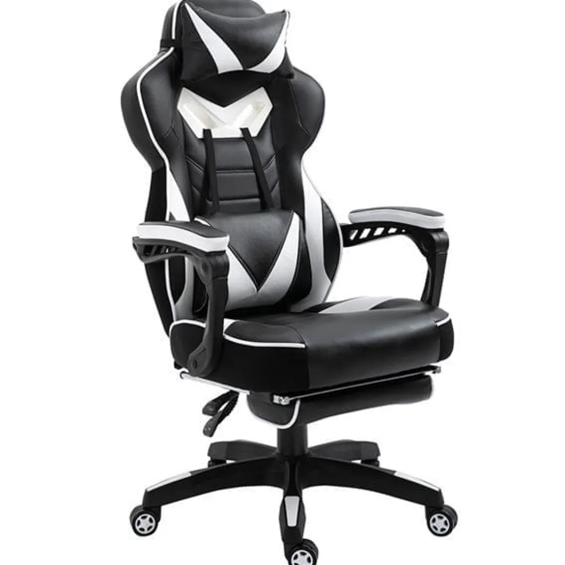 Silla gaming regulable con reposapiés