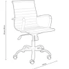 Silla Lucy giratoria polipiel negro 89-99x64x64 cm
